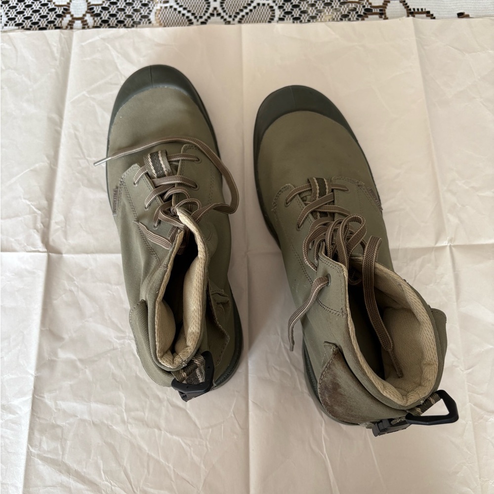 Men's Palladium Green Lace-Up Boots